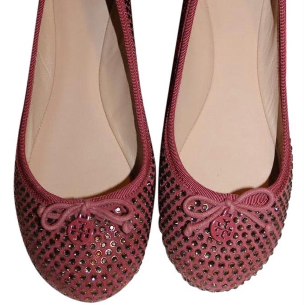 Tory Burch Conceria Cameo 227-Crystal Ballet Flats